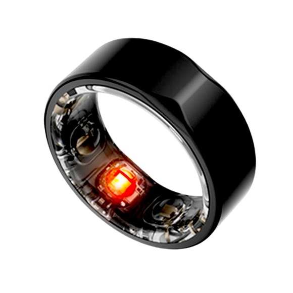 Black JC Smart Ring Size 10Fitness Tracker Heart Rate Sleep Tracker Ring